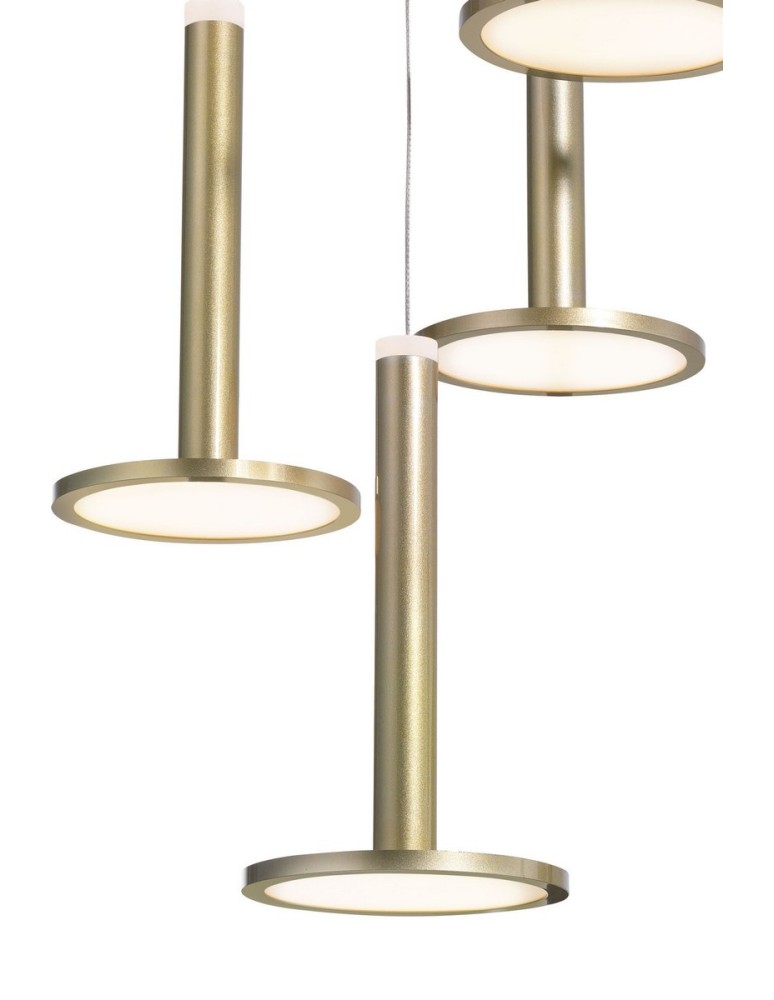 LED pendant lamps - Luces Exclusivas ESQUEL Pendant LED 53W 1967lm 3000K gold LE41992 - product kolory-swiatla.pl 2