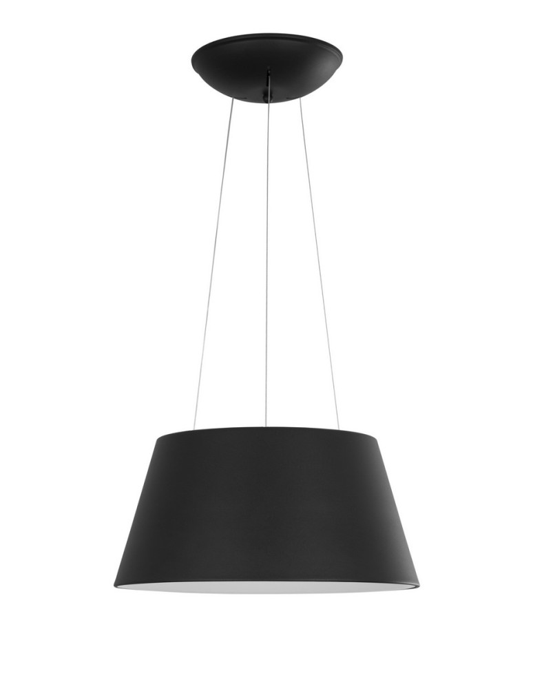 Pendant lamps with lampshade - Luces Exclusivas GRANDE LED Pendant 33W 1680lm 3000K black/white mat LE42011 - product kolory-swiatla.pl 1