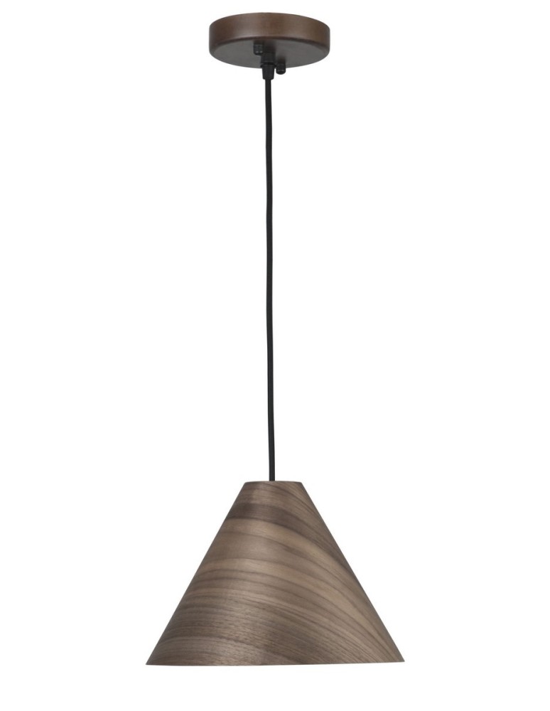 Pendant lamps - Luces Exclusivas MADRID Pendant 1xE27 LED dark walnut LE42092 - product kolory-swiatla.pl 1