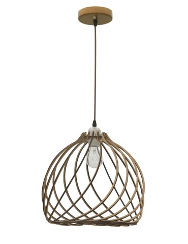 Luces Exclusivas MALAGA Pendant 1xE27 LED natural wood LE42096