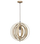 Pendant lamps - Luces Exclusivas MARTIN Pendant 1xE27 LED natural wood LE42097 - product 1