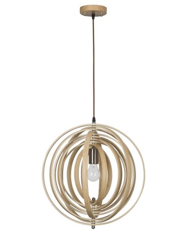 Luces Exclusivas MARTIN Pendant 1xE27 LED natural wood LE42097