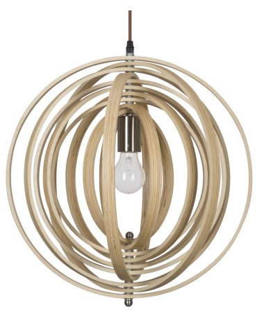 Luces Exclusivas MARTIN Pendant 1xE27 LED natural wood LE42097 - product 2