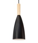 Pendant lamps - Luces Exclusivas MORENO Pendant 1xE14 LED black/natural wood LE42106 - product 2