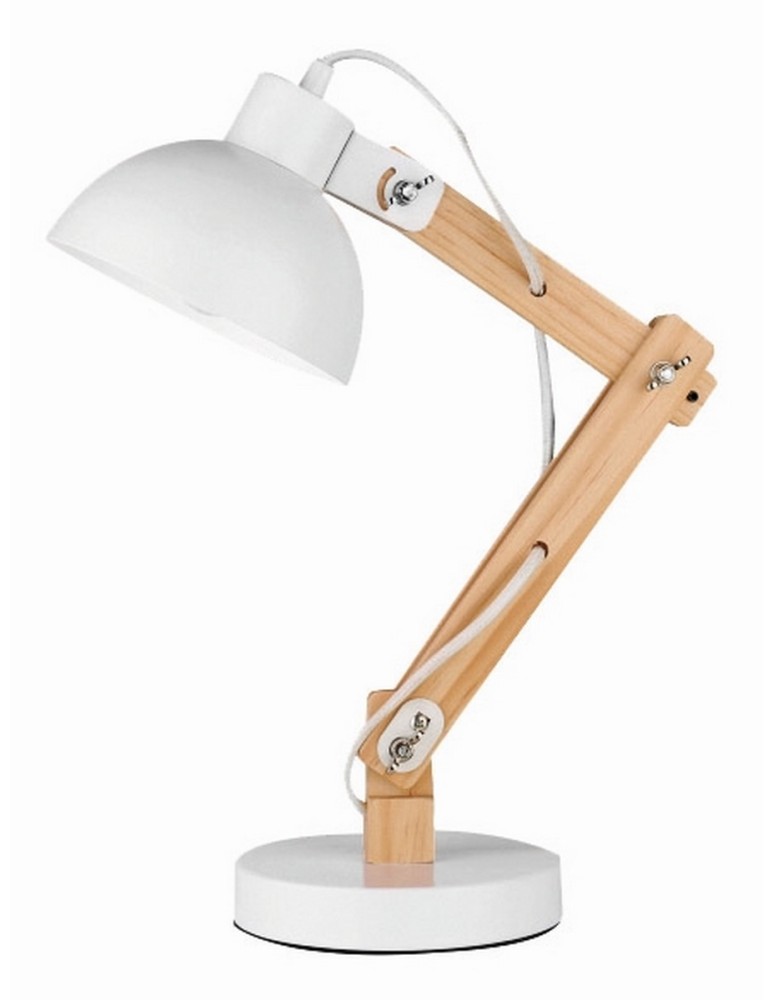Reading table lamps - Luces Exclusivas NIRGUA Desk 1xE27 LED wood/white LE42109 - product kolory-swiatla.pl 1