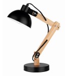 Reading table lamps - Luces Exclusivas NIRGUA Desk 1xE27 LED wood/black LE42112 - product 1