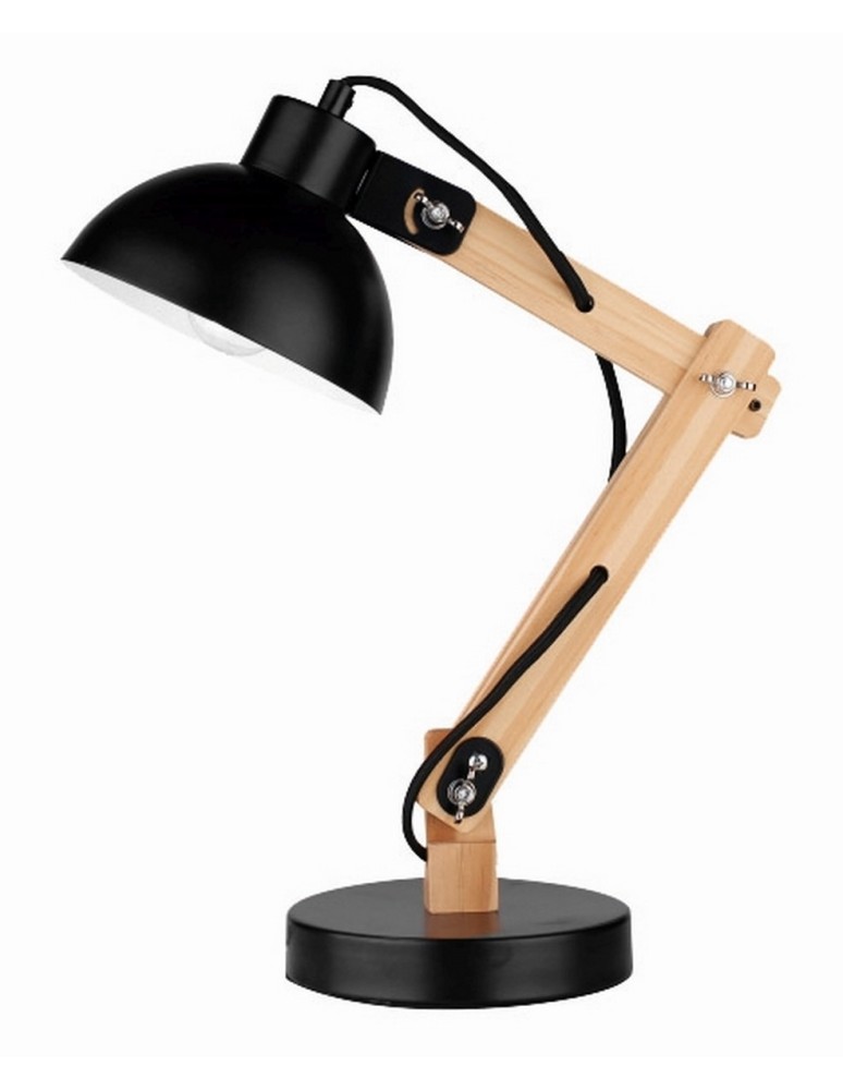 Reading table lamps - Luces Exclusivas NIRGUA Desk 1xE27 LED wood/black LE42112 - product kolory-swiatla.pl 1