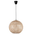 Boho pendant lamps - Luces Exclusivas OVIEDO Pendant 1xE27 LED natural bamboo LE42121 - product 1