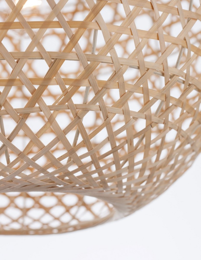Boho pendant lamps - Luces Exclusivas OVIEDO Pendant 1xE27 LED natural bamboo LE42121 - product kolory-swiatla.pl 2