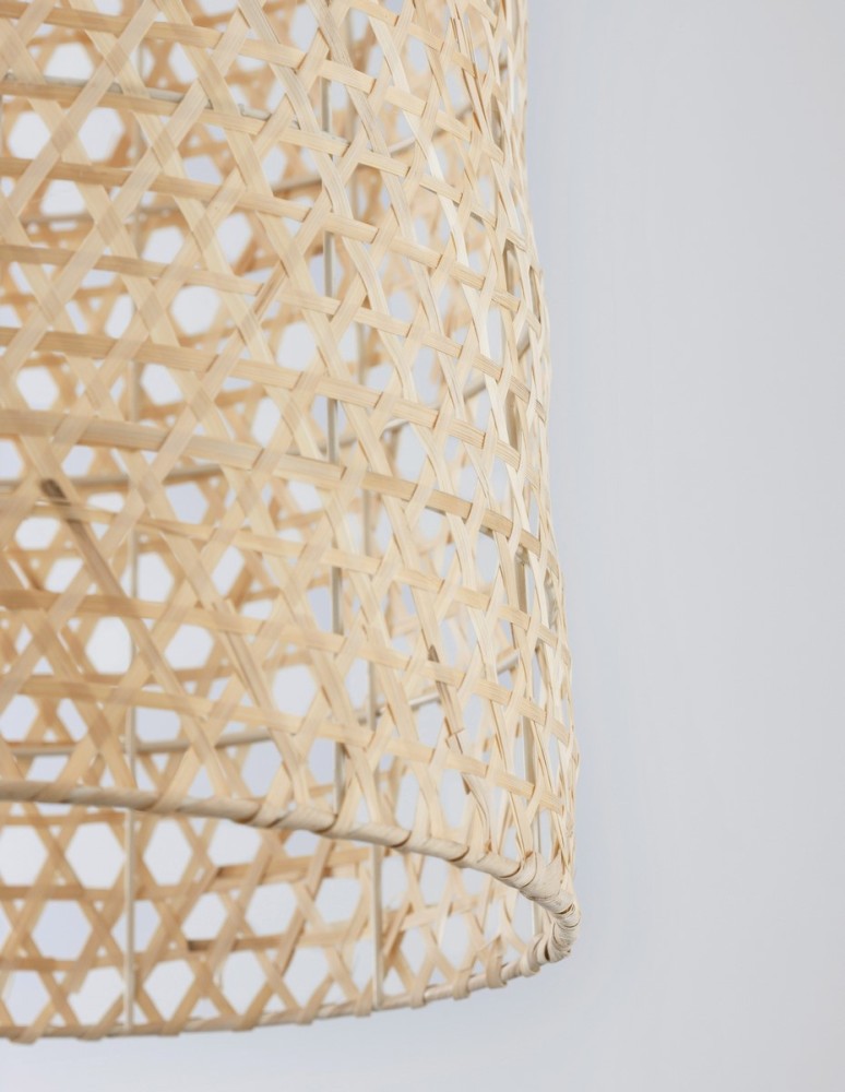 Boho pendant lamps - Luces Exclusivas PALMAR Pendant 1xE27 LED natural bamboo LE42123 - product kolory-swiatla.pl 2