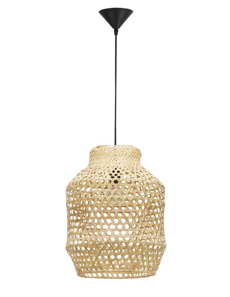 Boho pendant lamps - Luces Exclusivas PALMAS Pendant 1xE27 LED natural rattan LE42124 - product kolory-swiatla.pl 1