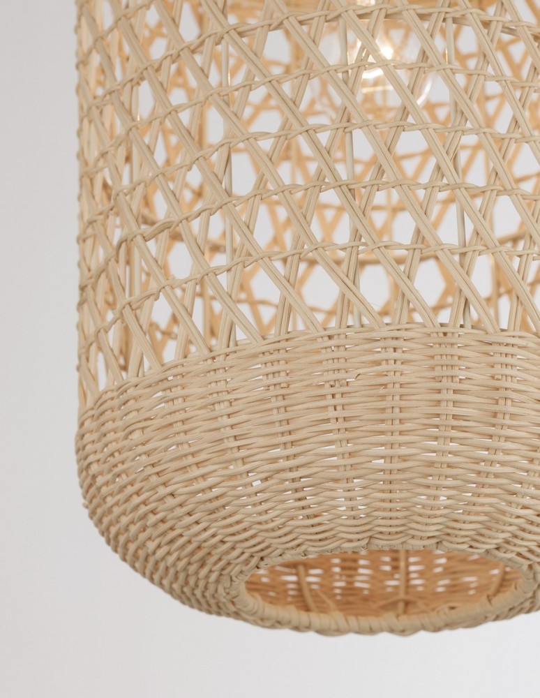 Boho pendant lamps - Luces Exclusivas PALMAR Pendant 1xE27 LED natural rattan LE42125 - product kolory-swiatla.pl 2
