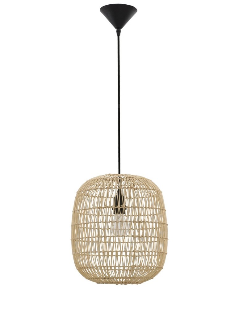 Boho pendant lamps - Luces Exclusivas OVIEDO Pendant 1xE27 LED natural rattan LE42128 - product kolory-swiatla.pl 1