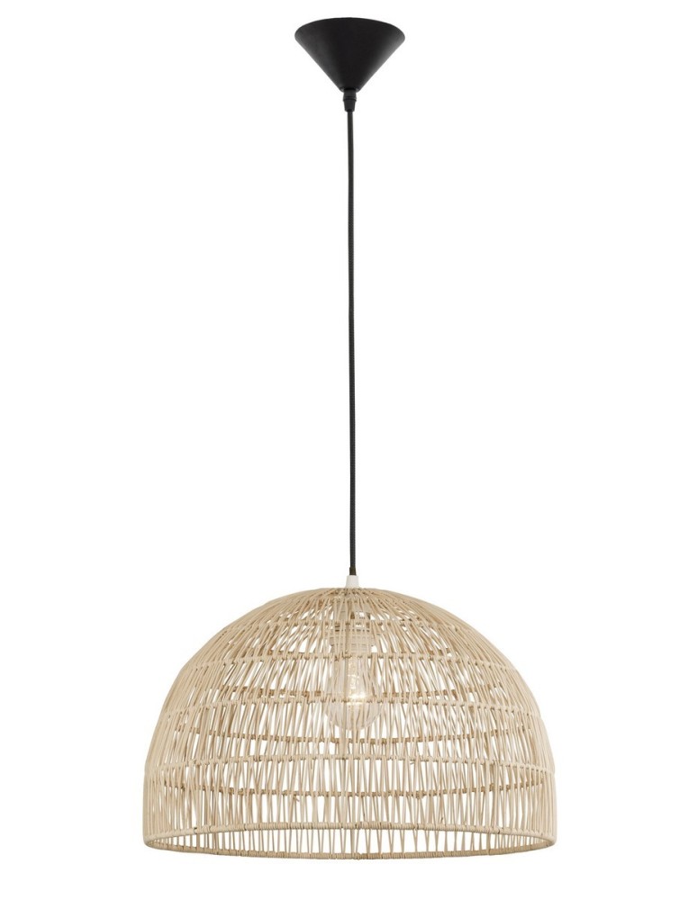 Boho pendant lamps - Luces Exclusivas OVIEDO Pendant 1xE27 LED natural rattan LE42131 - product kolory-swiatla.pl 1