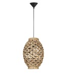 Boho pendant lamps - Luces Exclusivas PARANA Pendant 1xE27 LED natural/black LE42132 - product 1