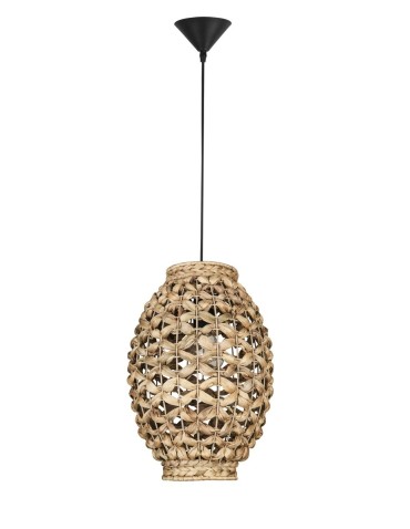 Luces Exclusivas PARANA Pendant 1xE27 LED natural/black LE42132
