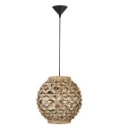 Boho pendant lamps - Luces Exclusivas PARANA Pendant 1xE27 LED natural/black LE42133 - product 1