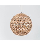 Boho pendant lamps - Luces Exclusivas PARANA Pendant 1xE27 LED natural/black LE42134 - product 1