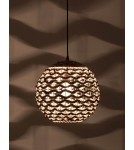 Boho pendant lamps - Luces Exclusivas PARANA Pendant 1xE27 LED natural/black LE42134 - product 2