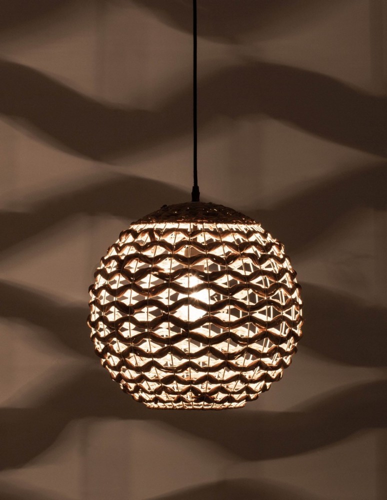 Boho pendant lamps - Luces Exclusivas PARANA Pendant 1xE27 LED natural/black LE42134 - product kolory-swiatla.pl 2