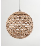 Boho pendant lamps - Luces Exclusivas PARANA Pendant 1xE27 LED natural/black LE42135 - product 1