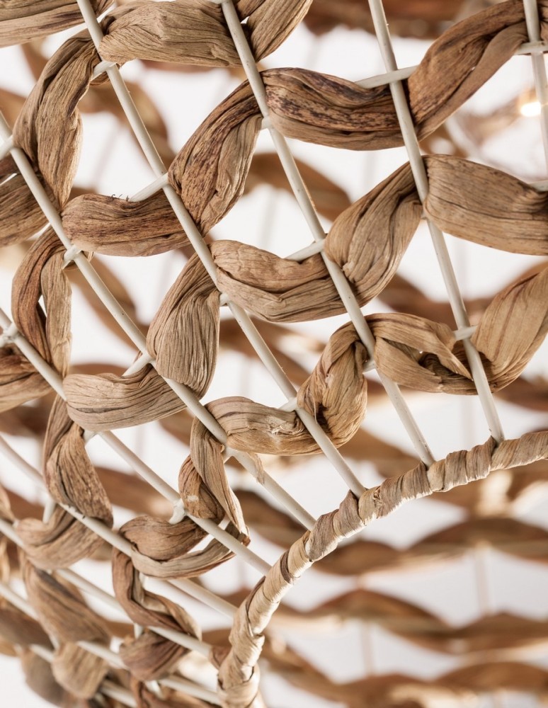 Boho pendant lamps - Luces Exclusivas PARANA Pendant 1xE27 LED natural/black LE42135 - product kolory-swiatla.pl 2