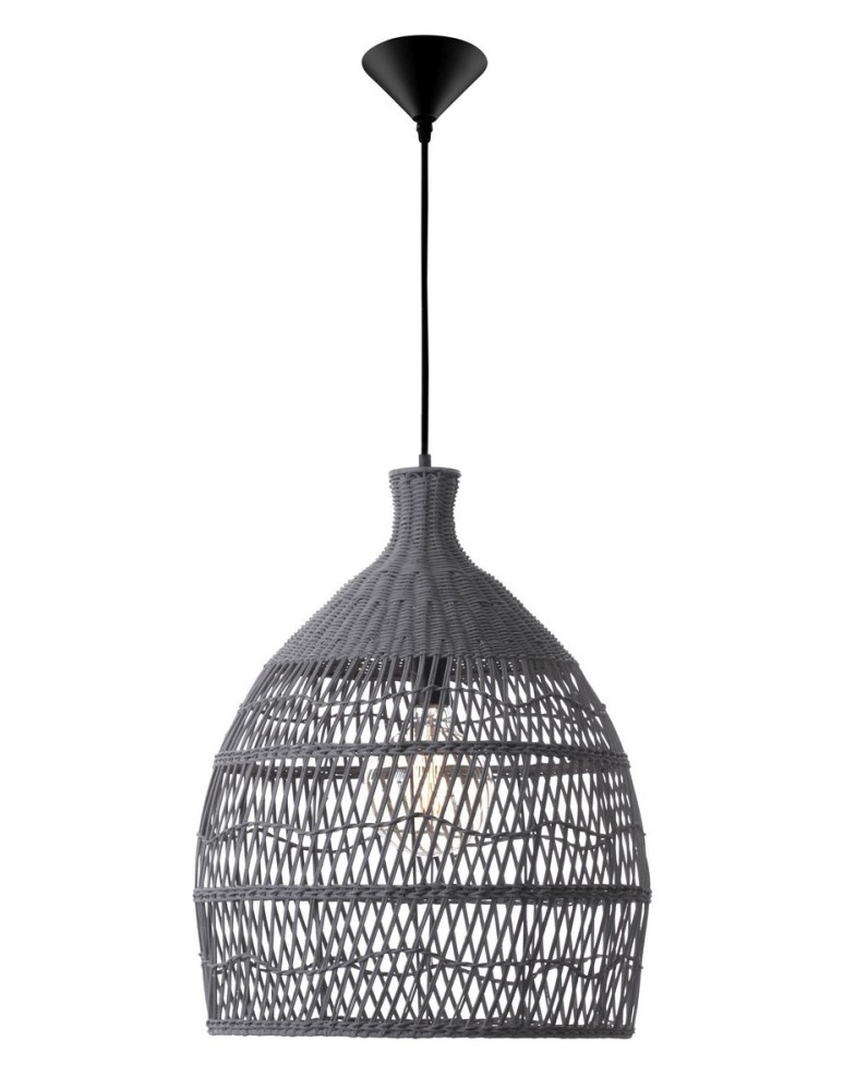 Boho pendant lamps - Luces Exclusivas PERICO Pendant 1xE27 LED grey LE42142. - product kolory-swiatla.pl 1
