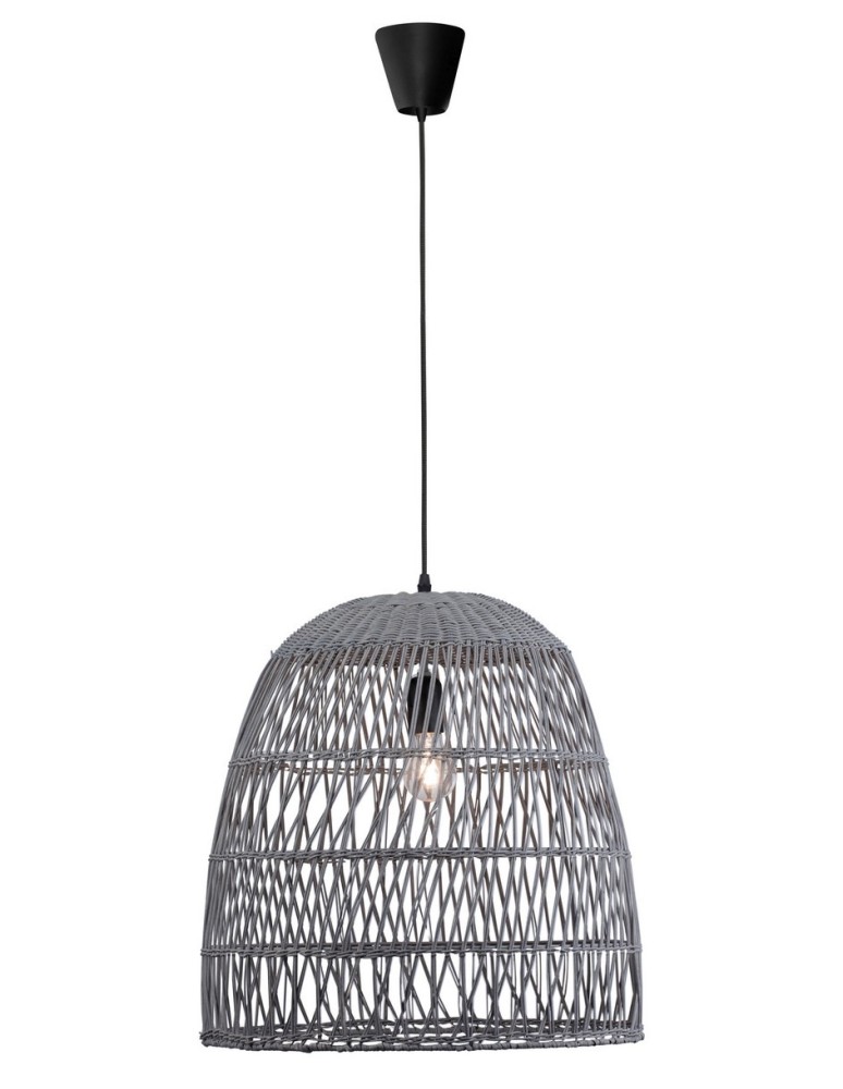 Boho pendant lamps - Luces Exclusivas PERICO Pendant 1xE27 LED grey LE42143 - product kolory-swiatla.pl 1