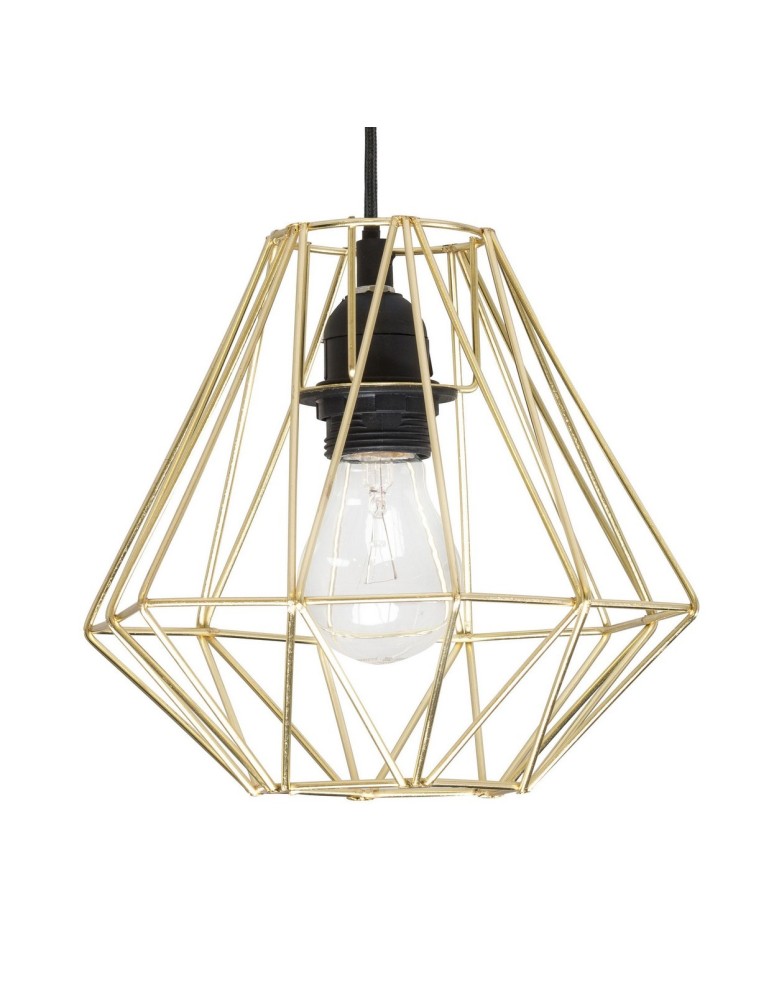Loft pendant lamps - Luces Exclusivas QUIBOR Pendant 1xE27 LED brass LE42156 - product kolory-swiatla.pl 2