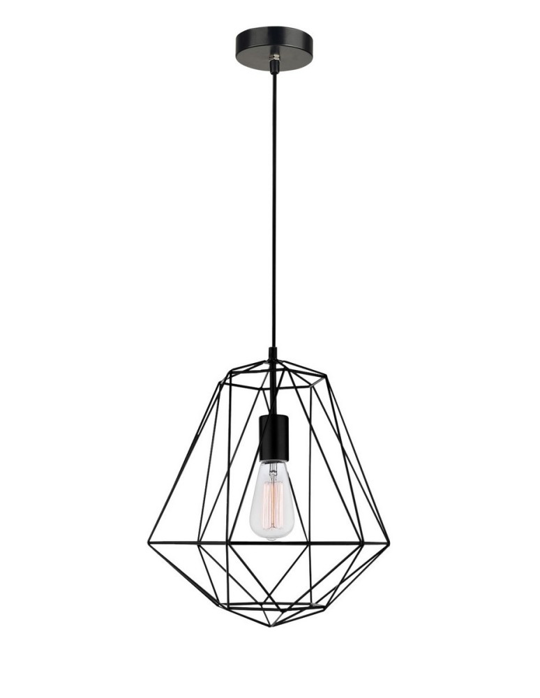 Lampy wiszące - Luces Exclusivas PUERTO Wisząca 1xE27 LED czarny LE42159 - produkt kolory-swiatla.pl 1