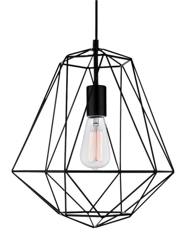 Lampy wiszące - Luces Exclusivas PUERTO Wisząca 1xE27 LED czarny LE42159 - produkt kolory-swiatla.pl 2