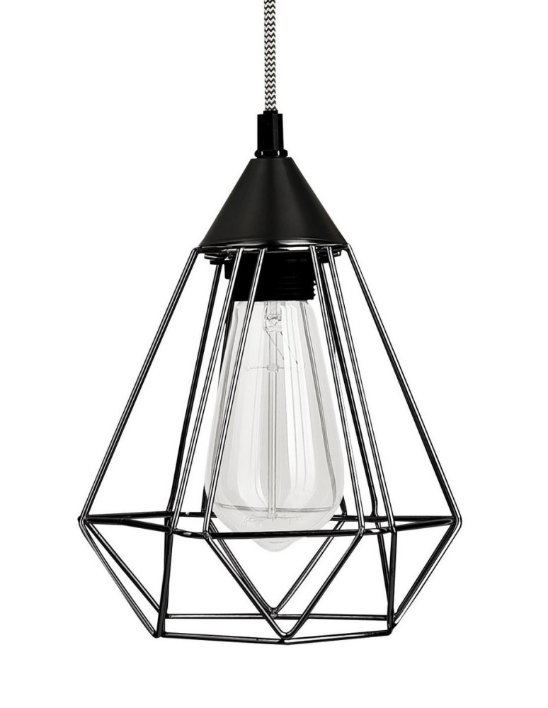 Pendant lamps - Luces Exclusivas SERENA Pendant 1xE27 LED black LE42163 - product kolory-swiatla.pl 2