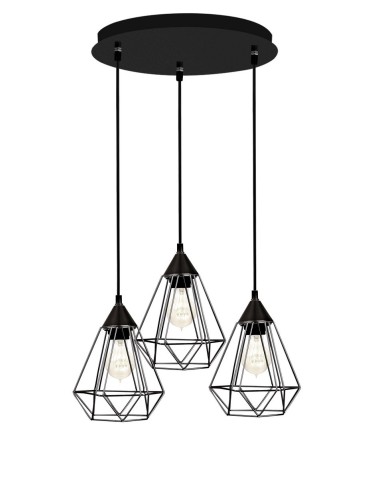 Luces Exclusivas SERENA Pendant 3xE27 LED black LE4216464
