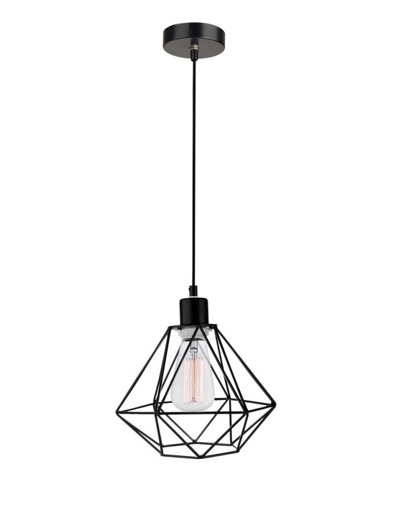 Pendant lamps - Luces Exclusivas PUERTO Pendant 1xE27 LED black LE42165 - product kolory-swiatla.pl 1