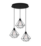 Triple pendant lamps - Luces Exclusivas PUERTO Pendant 3xE27 LED black LE42167 - product 1