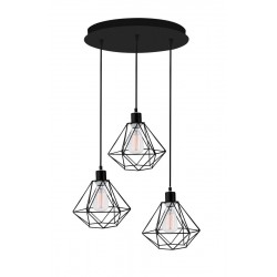 Luces Exclusivas PUERTO Wisząca 3xE27 LED czarny LE42167