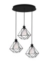 Luces Exclusivas PUERTO Pendant 3xE27 LED black LE42167