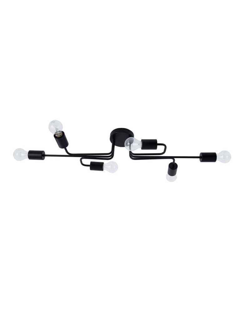 Loft ceiling lamps - industrial - Luces Exclusivas SOCOPO Ceiling 6xE27 LED black LE42176 - product kolory-swiatla.pl 1