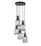 Pendant lamps - Luces Exclusivas TANDIL Pendant 5xE27 LED black LE42178 - product 1