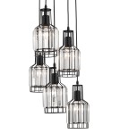 Pendant lamps - Luces Exclusivas TANDIL Pendant 5xE27 LED black LE42178 - product 2
