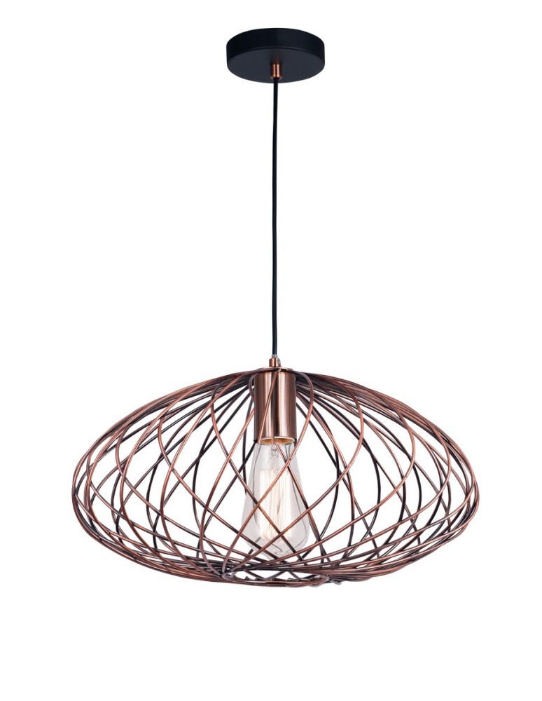 Lampy wiszące - Luces Exclusivas TARAZA Wisząca 1xE27 LED miedziany LE42180 - produkt kolory-swiatla.pl 1