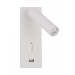 Luces Exclusivas ZARZAL USB Ścienna LED 3W 210lm 3000K biały LE42224