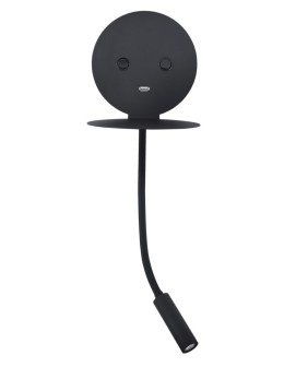 Luces Exclusivas ACACIAS USB Wall LED 6W+3W 520lm 3000K black LE42227
