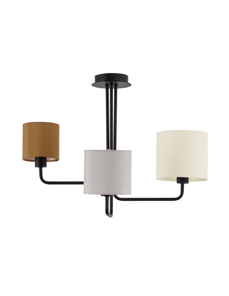 Modern chandeliers - Luces Exclusivas CABELLO Pendant 3xLED E14 black/grey/brown LE42275 - product kolory-swiatla.pl 1