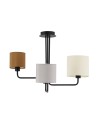 Luces Exclusivas CABELLO Pendant 3xLED E14 black/grey/brown LE42275
