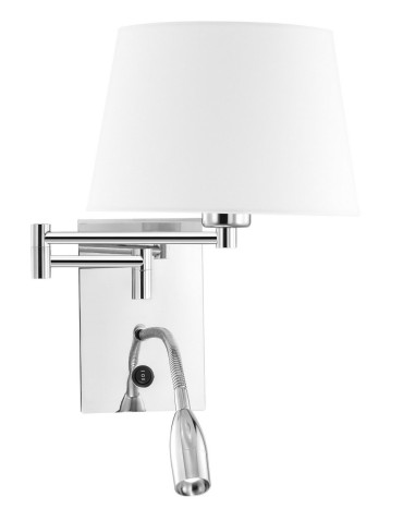 Luces Exclusivas CABIMAS LED wall lamp 3W 180lm 3000K/white/chrome LE42276