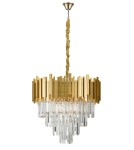 Glamour chandeliers - Luces Exclusivas CAMPANA Pendant 8xE14 LED gold LE42285 - product 1