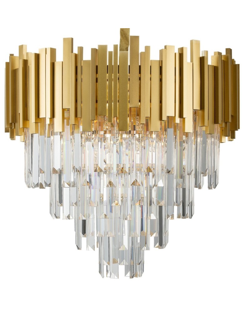 Glamour chandeliers - Luces Exclusivas CAMPANA Pendant 8xE14 LED gold LE42285 - product kolory-swiatla.pl 2