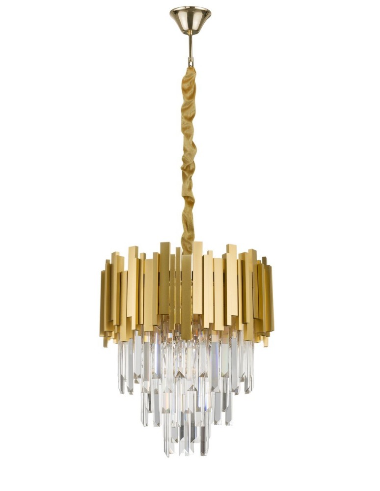 Glamour chandeliers - Luces Exclusivas CAMPANA Pendant 4xE14 LED gold LE42286 - product kolory-swiatla.pl 1