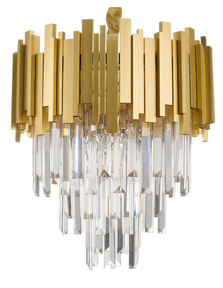 Glamour chandeliers - Luces Exclusivas CAMPANA Pendant 4xE14 LED gold LE42286 - product kolory-swiatla.pl 2